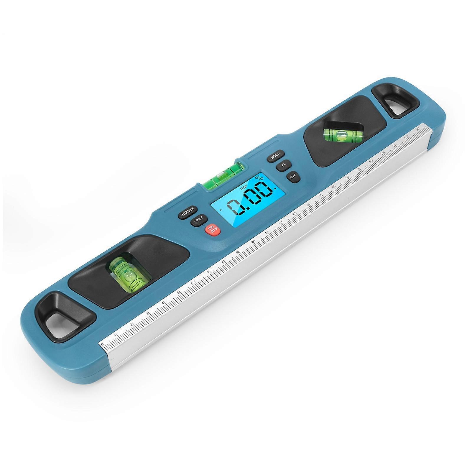 Digital Protractor LCD Display Stainless Steel Magnetic Level Multifunctional Angle Gauge Support Absolute and Relative Angle Measurement with Data H