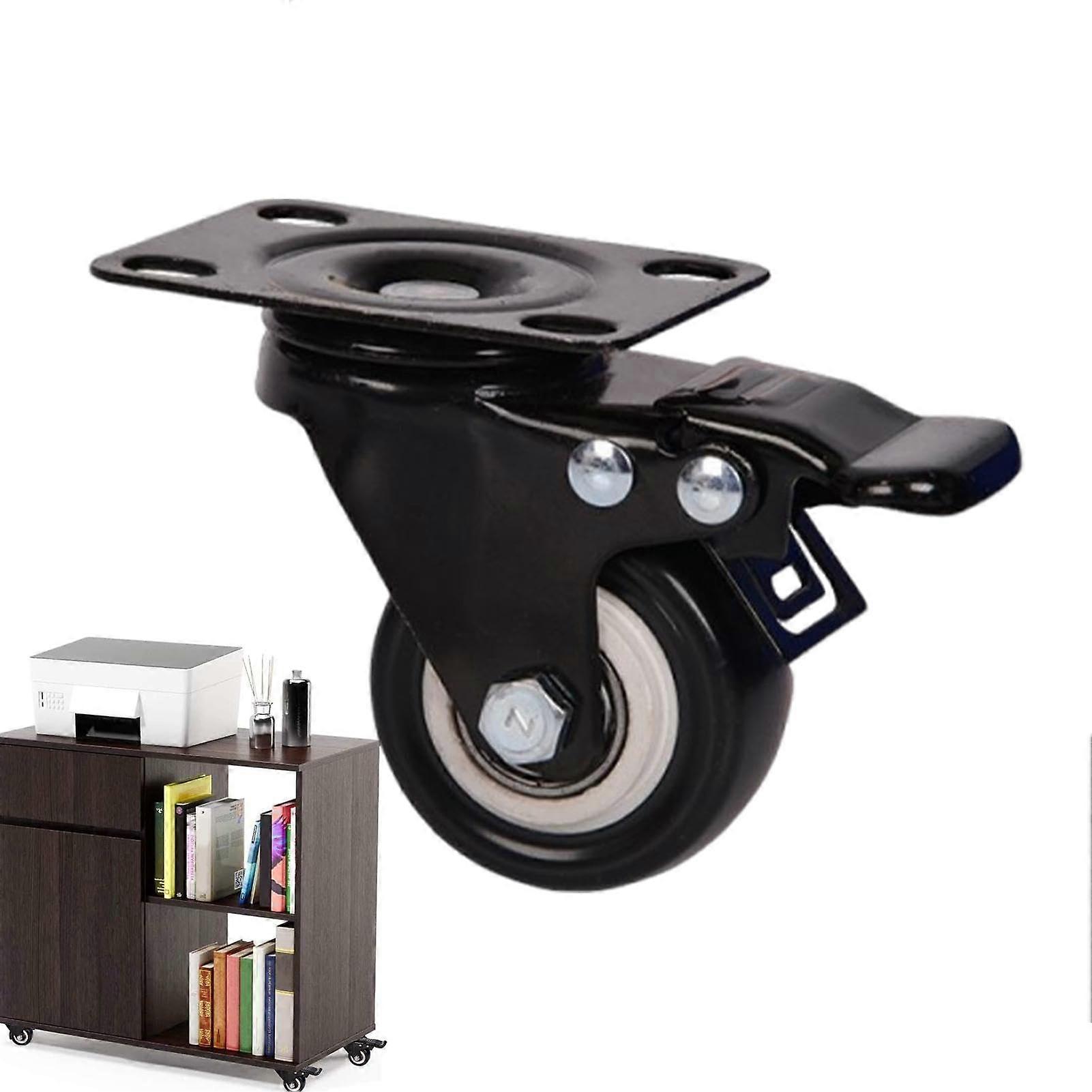 360 Swivel Plate Casters Secure Brake Enhanced Safety 1.5 inch