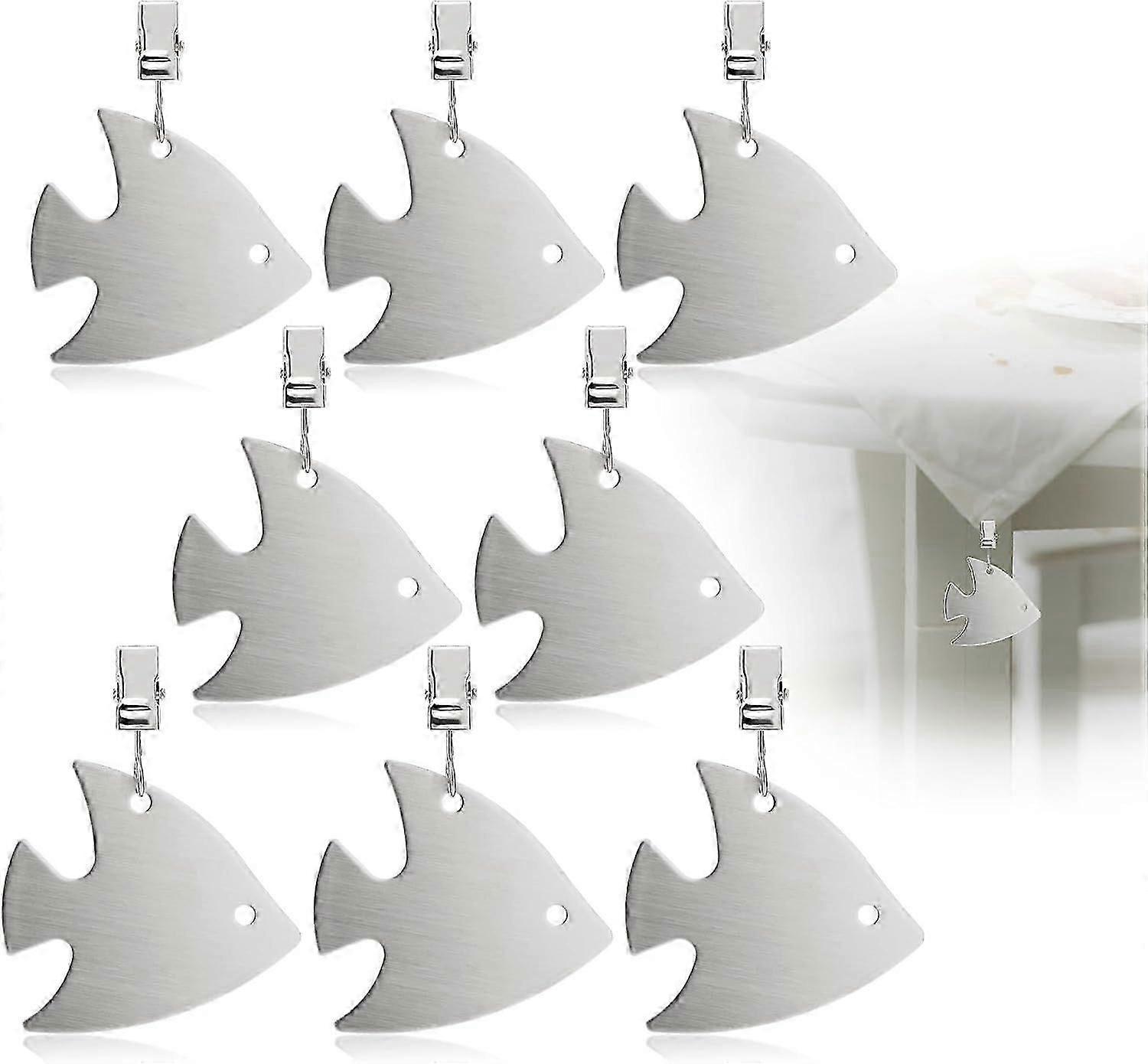 8X Tablecloth Weights - Stainless Steel Tablecloth Weights - Tablecloth Clips - approx. 40g each - Tablecloth Clips