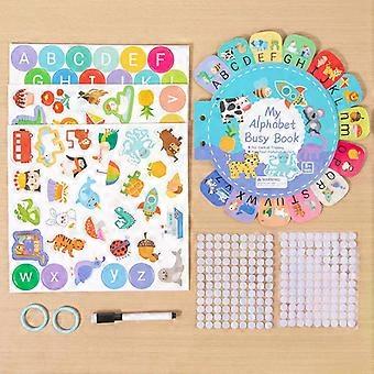 Montessori Stil Boek voor Kinderen Puzzel Woordherkenning Vroeg Onderwijs Verlichting Stickers Speelgoed Boek Kinderen Leren Plezier