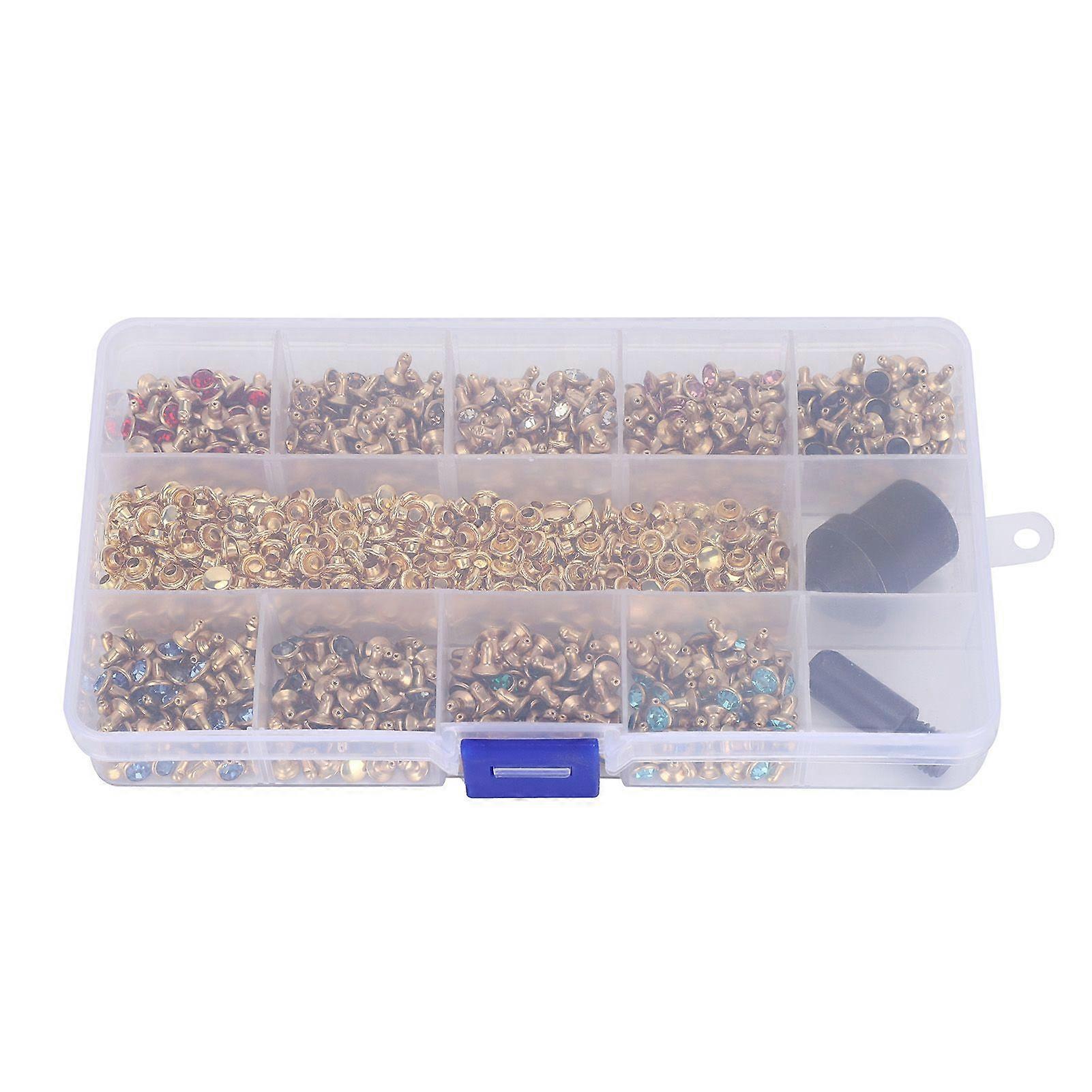 2025 Latest Model  Crystal Rhinestone Rivets Studs with Hand Press Tools