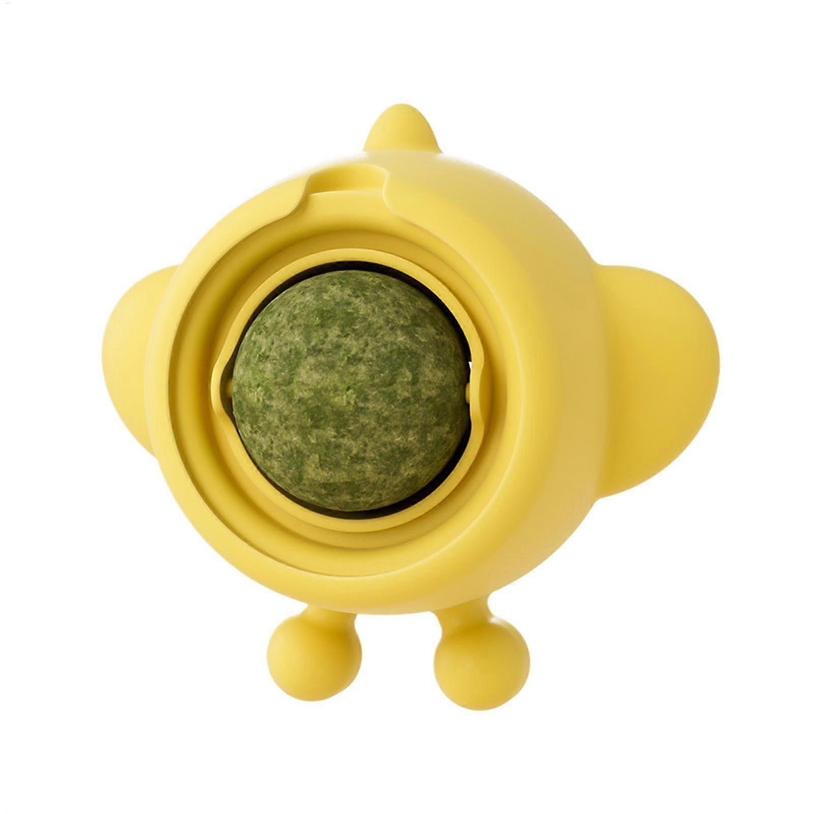 Catnip Balls for Kittens, Lick-Safe Chew Toy, Teeth Cleaning Stress Relief, Rotating Wall-Mounted Cat Entertainment