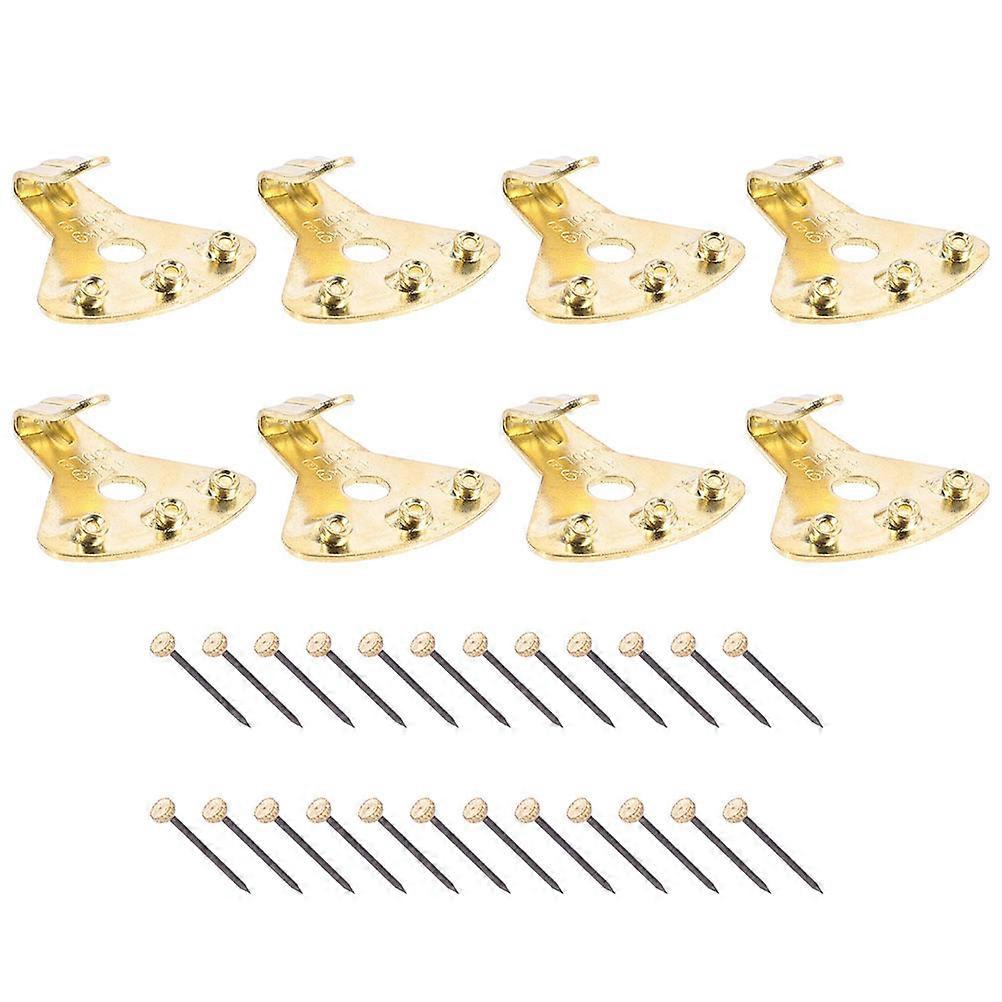 Rust-proof 12Pcs Photo Hangers with 36Pcs Nails for Dressing and Decoration in Golden