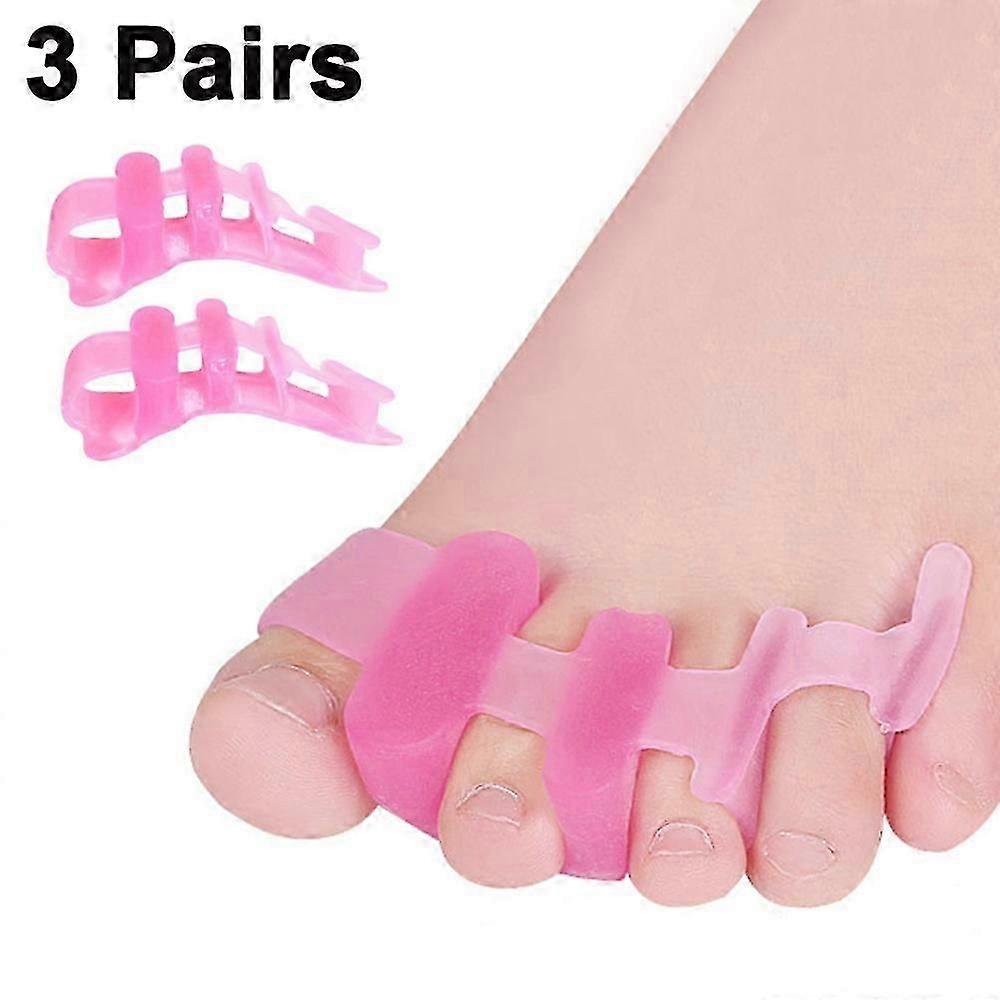 Gel Toe Separators, Correct Toe Alignment And Bunion Straighteners, Reduce Foot Pain, Natural Foot Shape Restoration, Latex Free Toe Spreaders