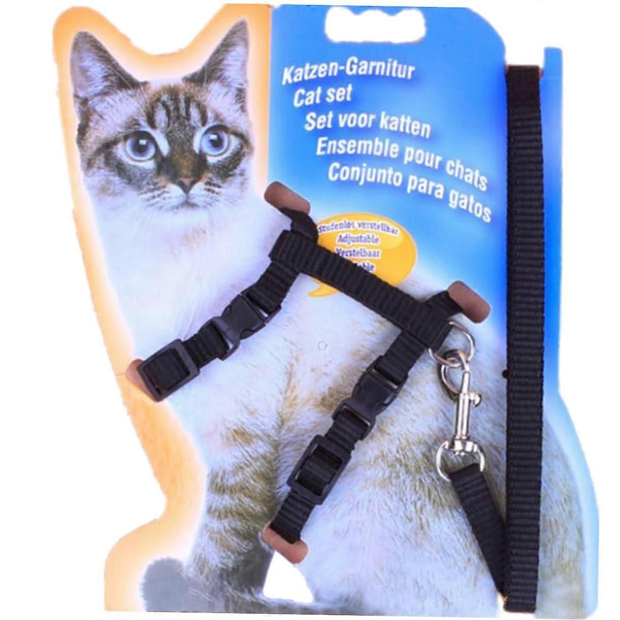Adjustable Cat Collar With Leash And Harness For Kittens, Soft Curved Design, Indoor Outdoor Use