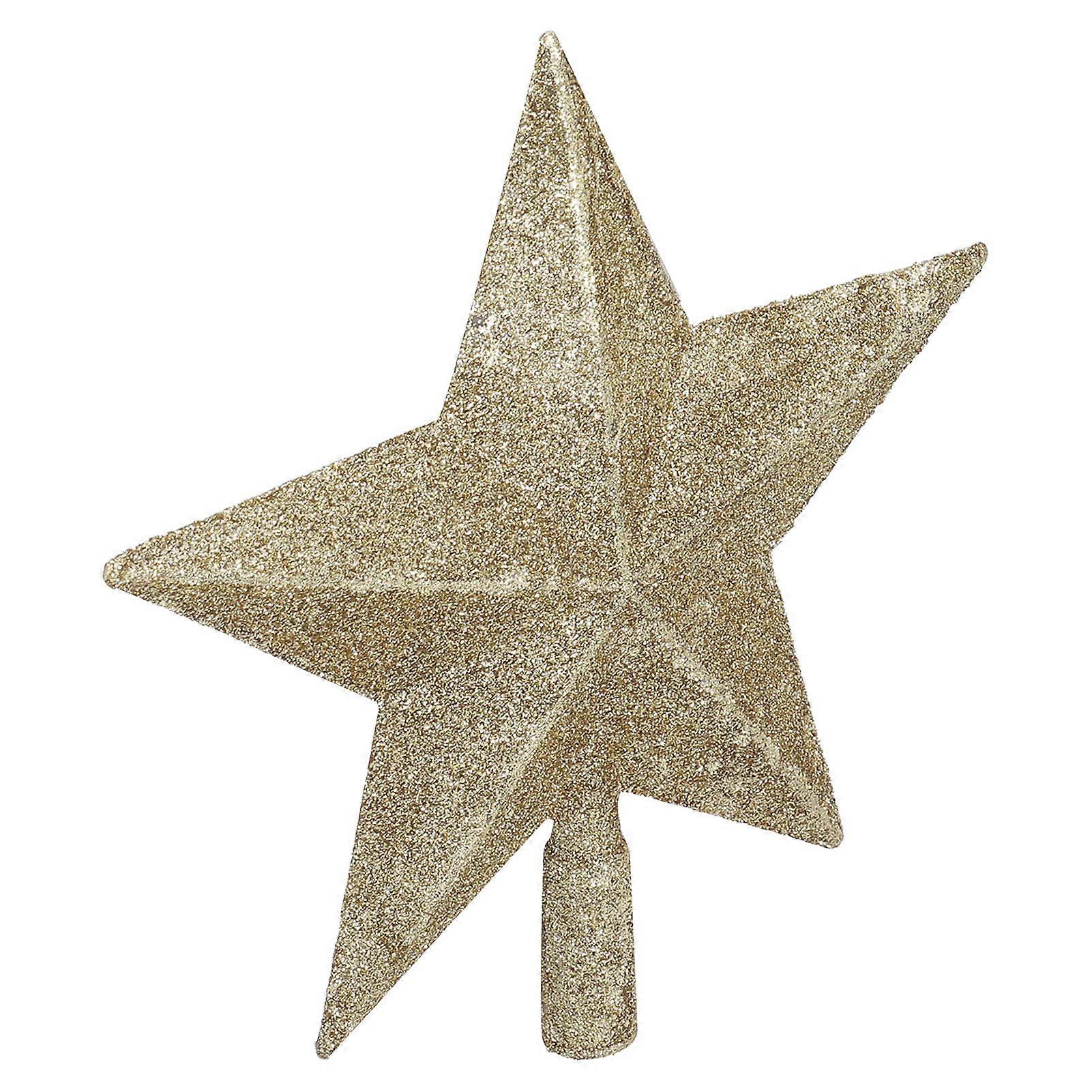 Star Tree Topper, Decorated with Gold, Lightweight, Shiny Christmas Tree Topper