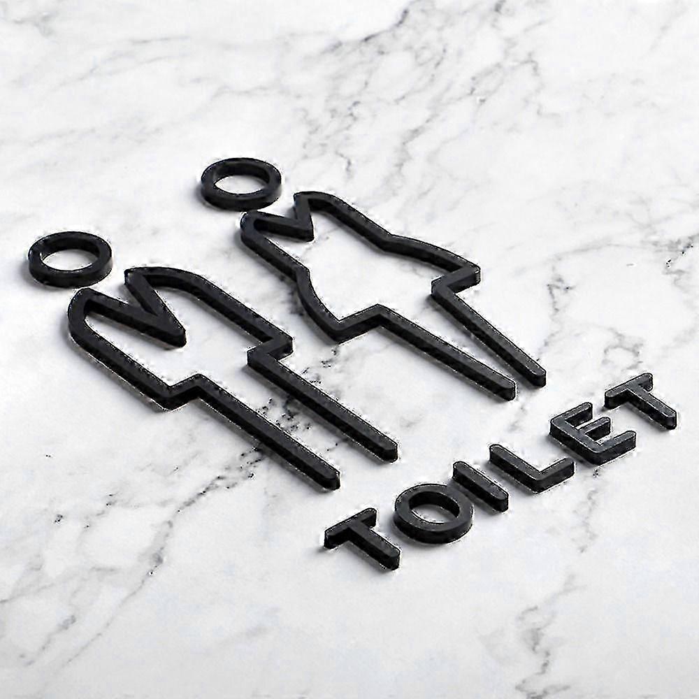 3D Men Women Toilet Signs Acrylic WC Plaque Reminder Indicator Plaque Wc Signage Door Plates