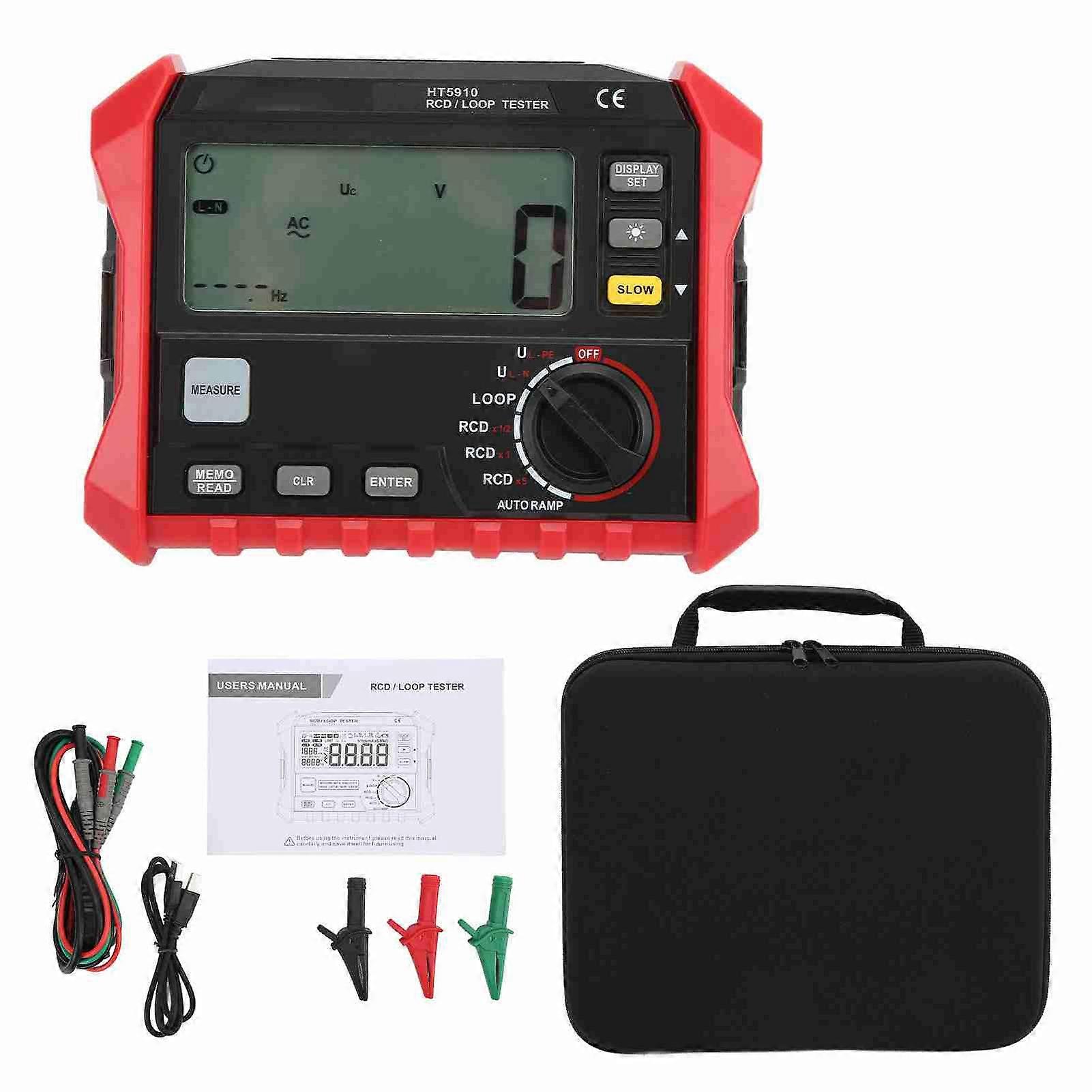Digital Insulation Resistance Tester RCD Loop Test Multifunctional Full Auto Range Electrical Instruments Meter