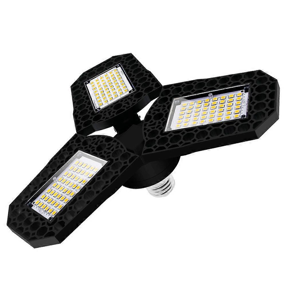 LED Garage Ceiling Lamp Foldable Black Plastic for Home Use 1 Pc