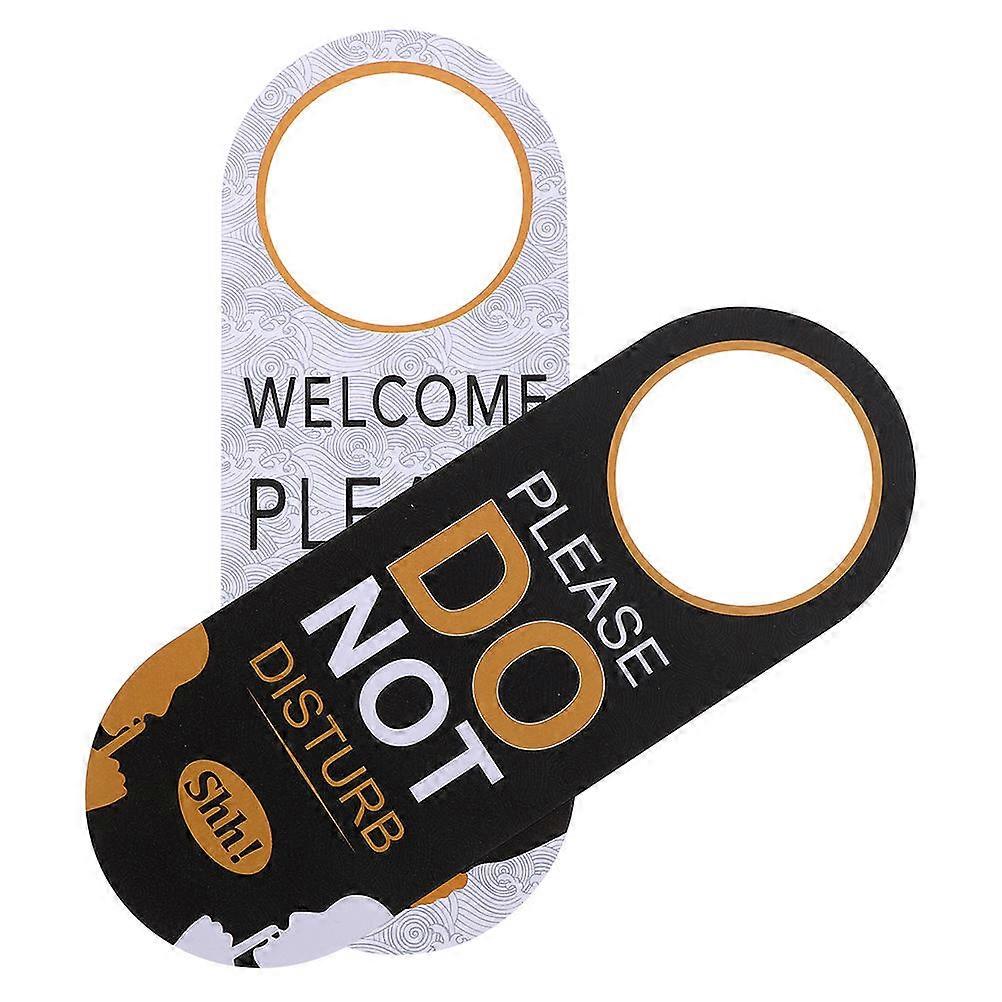 Double Sided Door Hanger Sign Do Not Disturb For General Users Rectangular Shape PVC Material Office Sign Decor 2Pcs