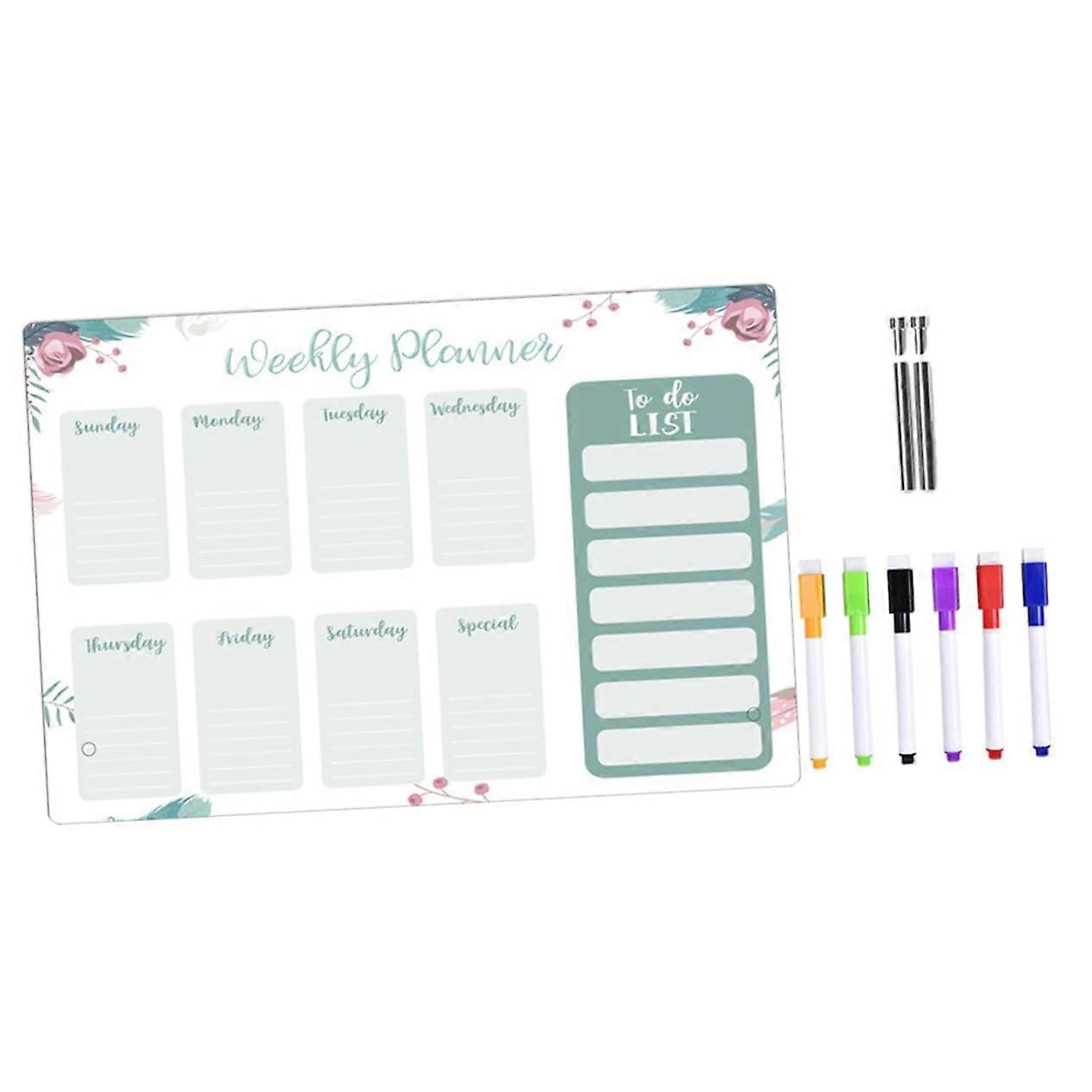 Note Board Transparent Acrylic Desk Whiteboard, 30 x 20 x 0.3 cm, Multipurpose Memo Board for Home Office