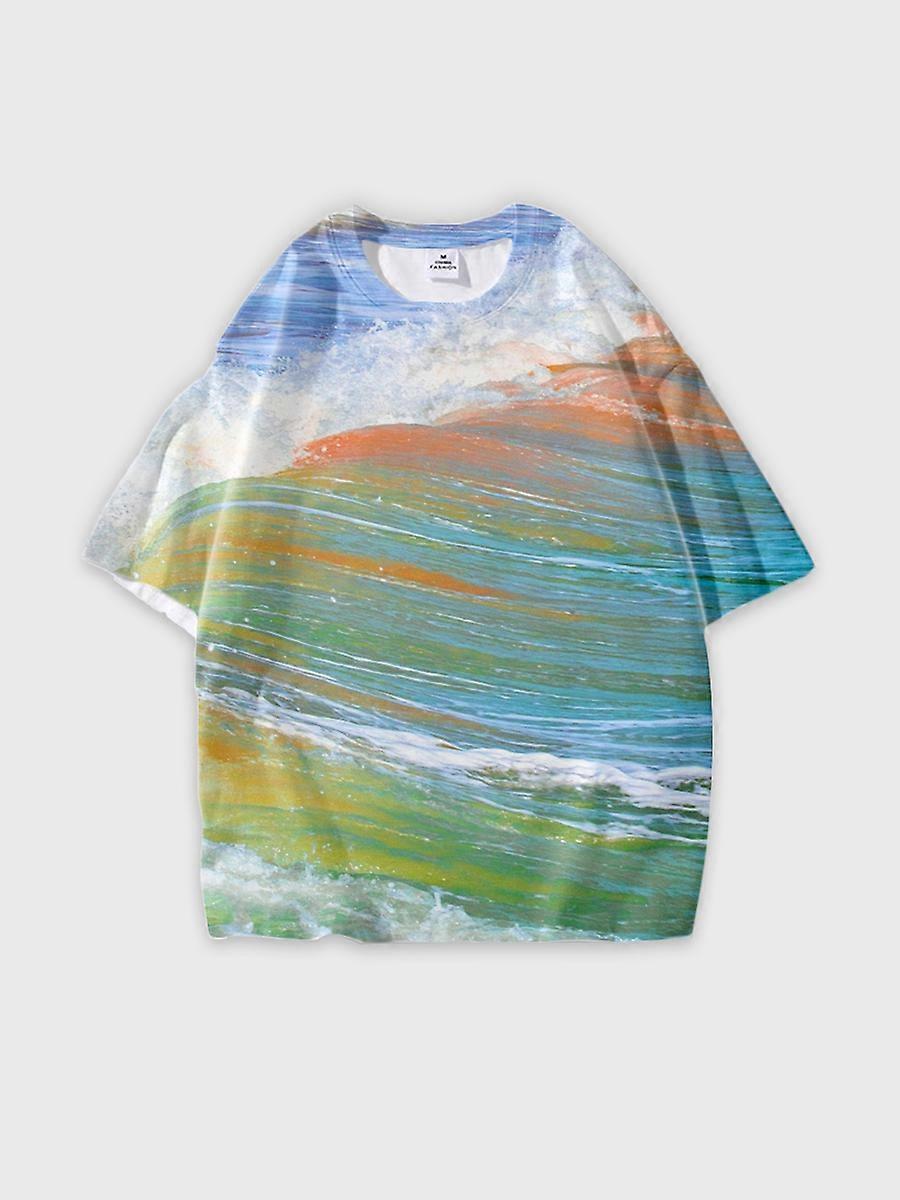 T-shirt round neck Pattern loose short sleeve JW2263