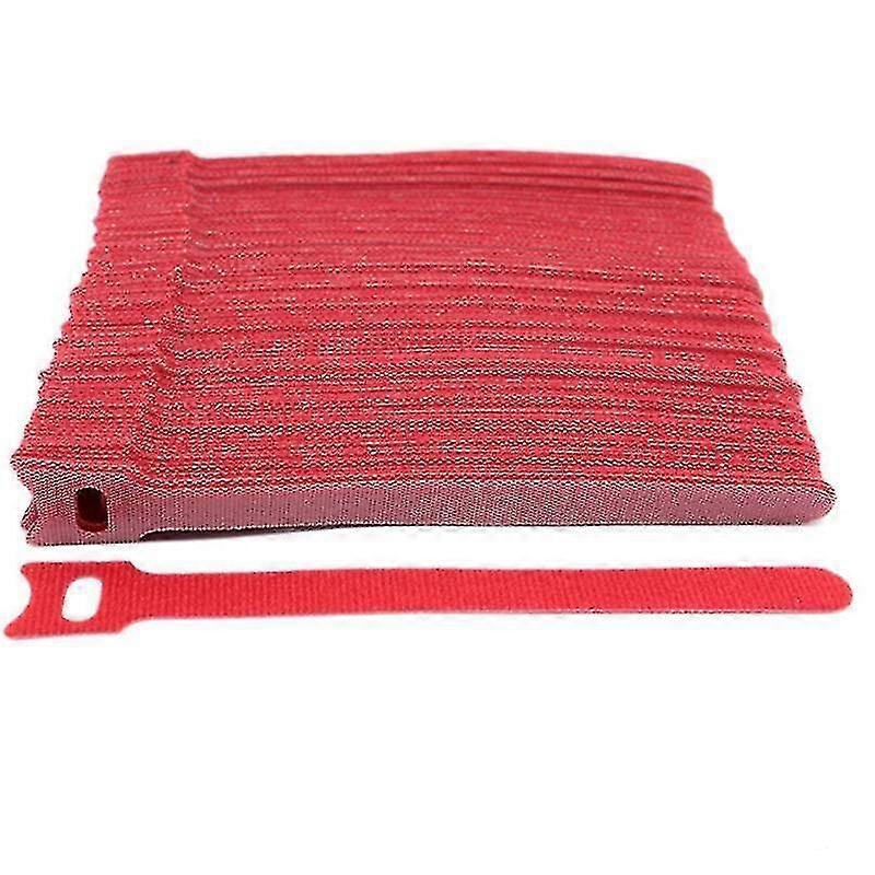 Red Reusable Fastening Wire Ties & Organizer Straps - Versatile Cord Rope Holders for Home & Office Use