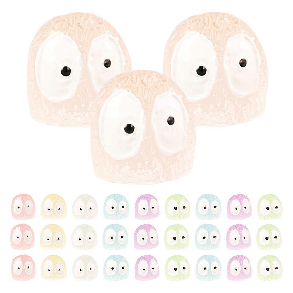 Miniature Resin Briquettes Glowing Mini Figures For Garden Decor Cartoon Modeling 70Pcs