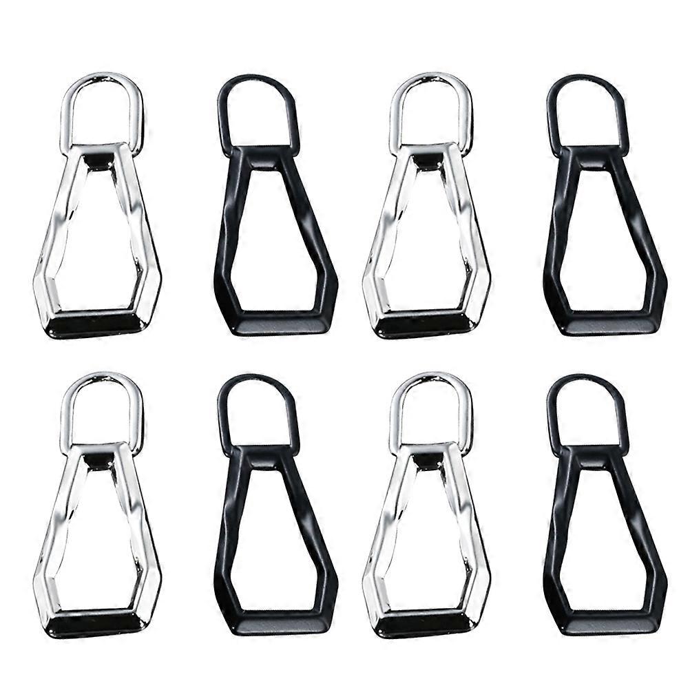 Blixtlåsdelar Metallavdragare för väskor Jackor Blandad färg 2,6 * 1,3 cm Praktisk design 12Set