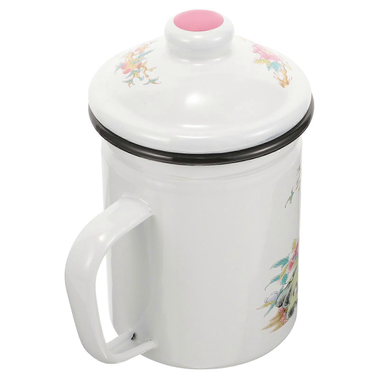 Retro Enamel Tea Cup Daily Use Temperature Retention Multi 15.50X12.70X9.70CM 1Pack