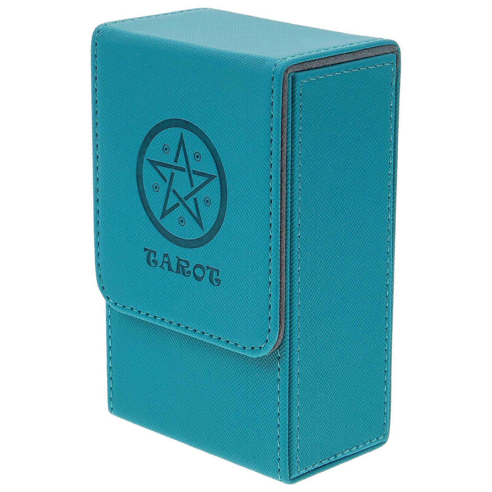 Multi PU Tarot Cards Storage Box with Sealed Lid for Organizing Small Items Like Cards and Checks 4.5x3.2x2.8 inches