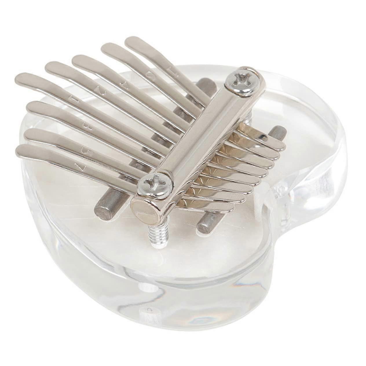 Kalimba Thumb Piano with 21 Keys, Hanging Strap, Acrylic Heart Shape