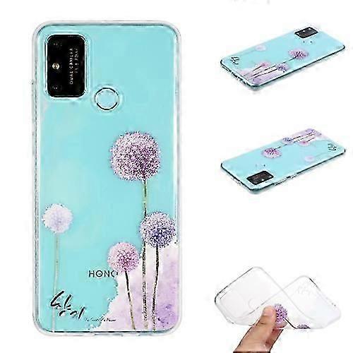 For Huawei P smart 2020 Coloured Drawing Pattern Transparent TPU Protective Phone Case
