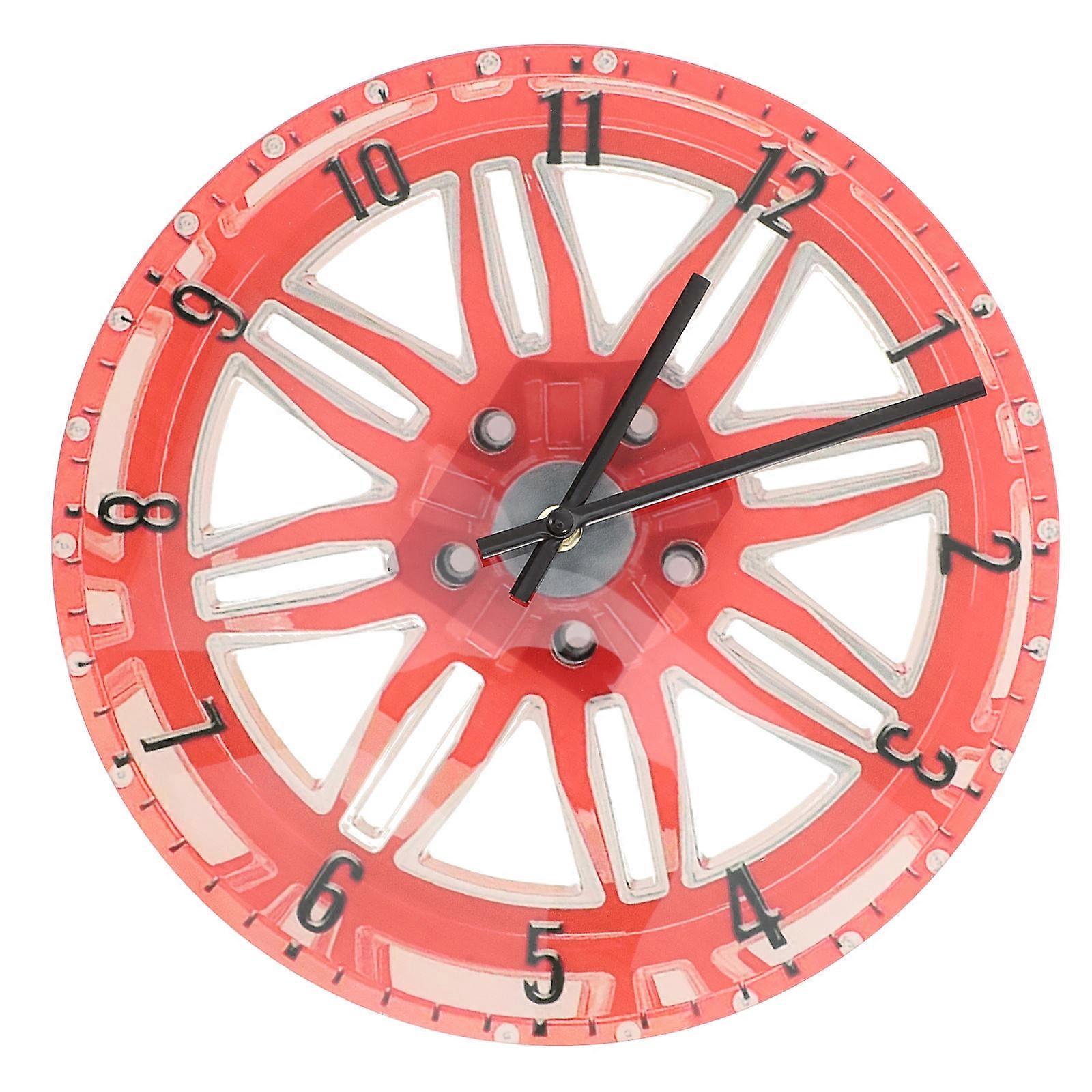 Rome Antique Alarm Clock with Acrylic Material for Decoration Use in Red Color