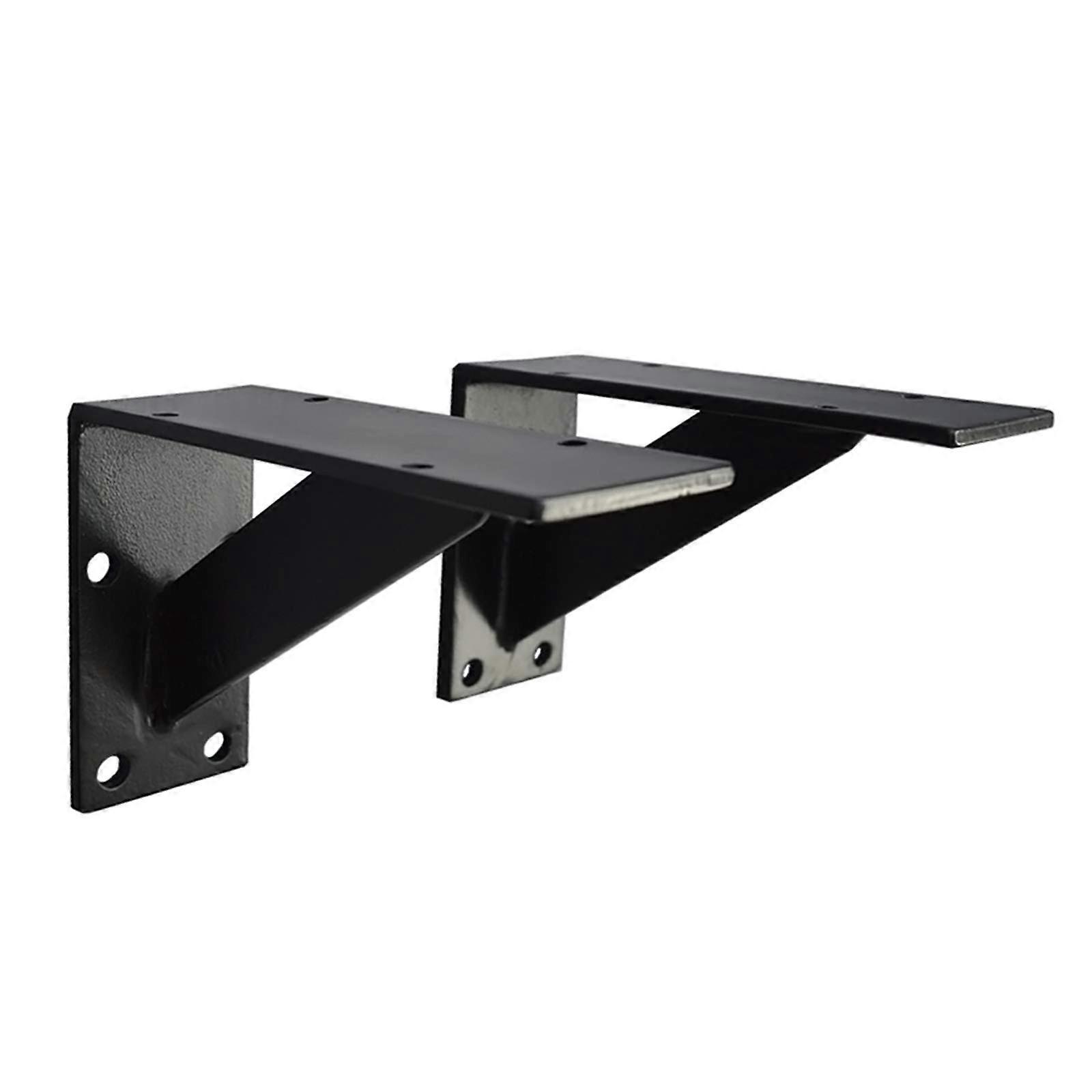 Robust Metal Shelf Brackets For Industrial Wall Mounting, 60 Cm, 200 Kg Load, Black Angle Bracket, L 500mm X H 300mm