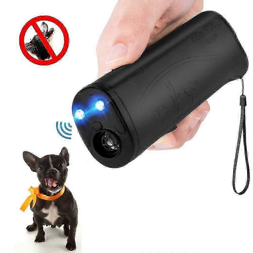 Handheld Ultrasonic Dog Repellent Dog Trainer, Anti Barking Device with LED Flashlight, Dog Deterren