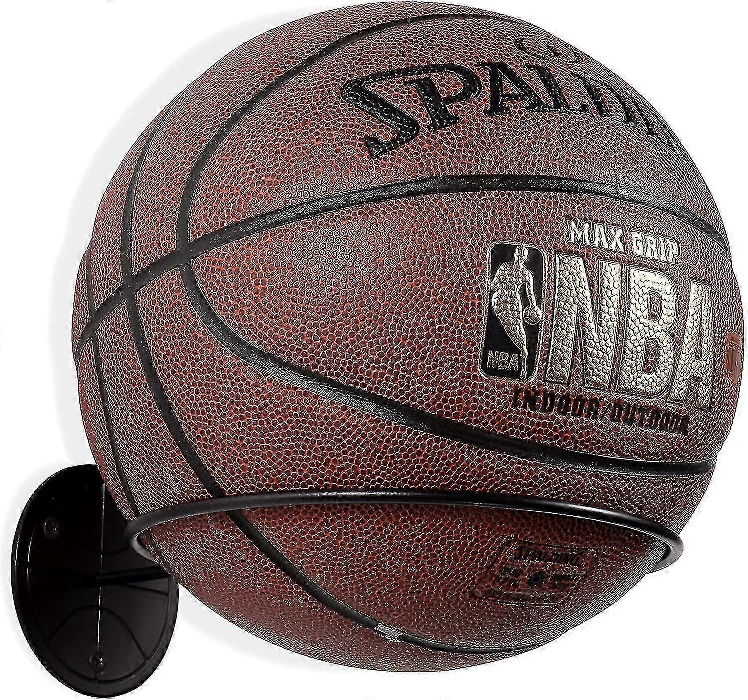 壁マウントボールストレージスポーツボールホルダーラックディスプレイストレージスチール(ブラック)