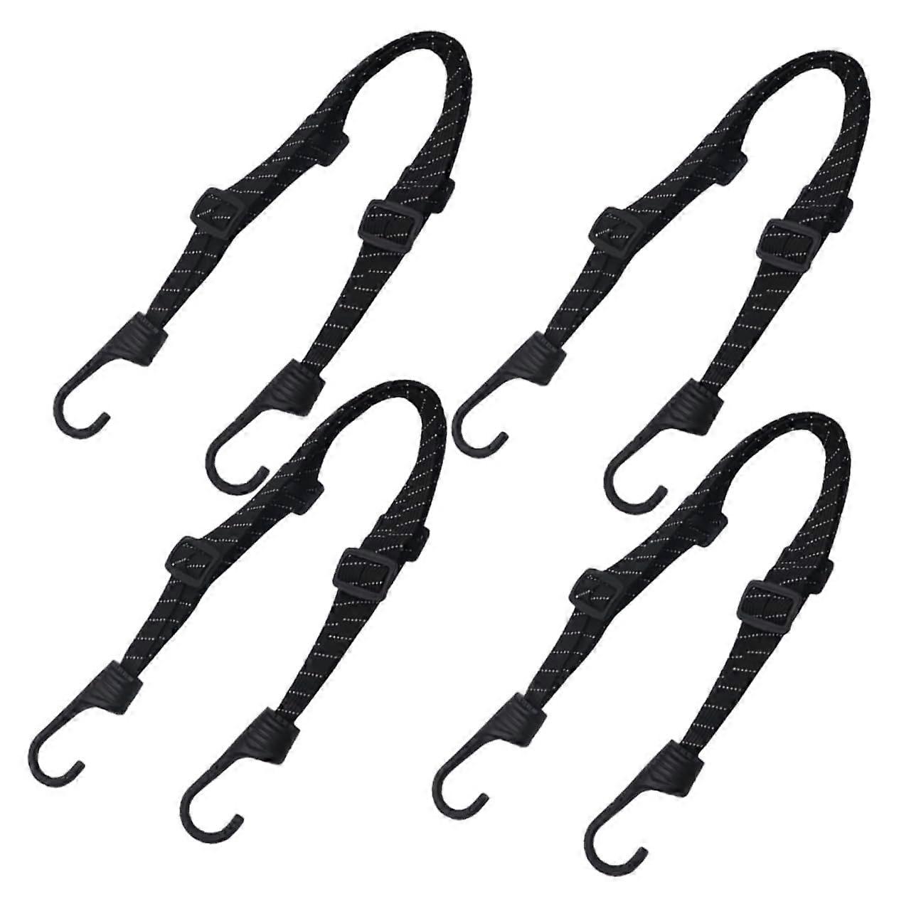 4 Adjustable Luggage Straps for Bicycle and Motorcycle Elastic Fastening Rope with Hooks for Luggage and Helmet Mounting Versatile Use
