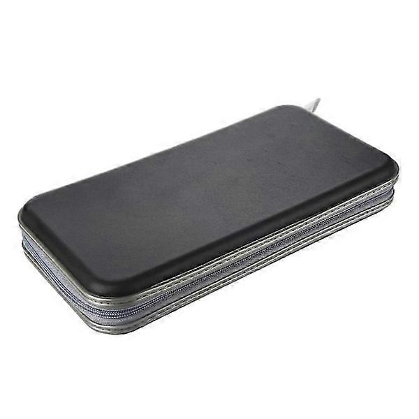 80 disc album CD DVD carrying case wallet storage holder bag hard box - black