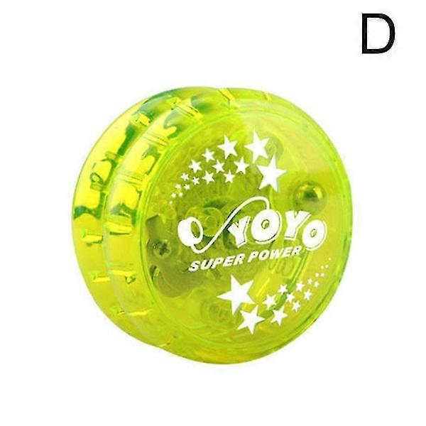Light Yoyo Ball With Led Light Colorful Carousel Yo-Yo Kids Play Entertainment Toys(Yellow)