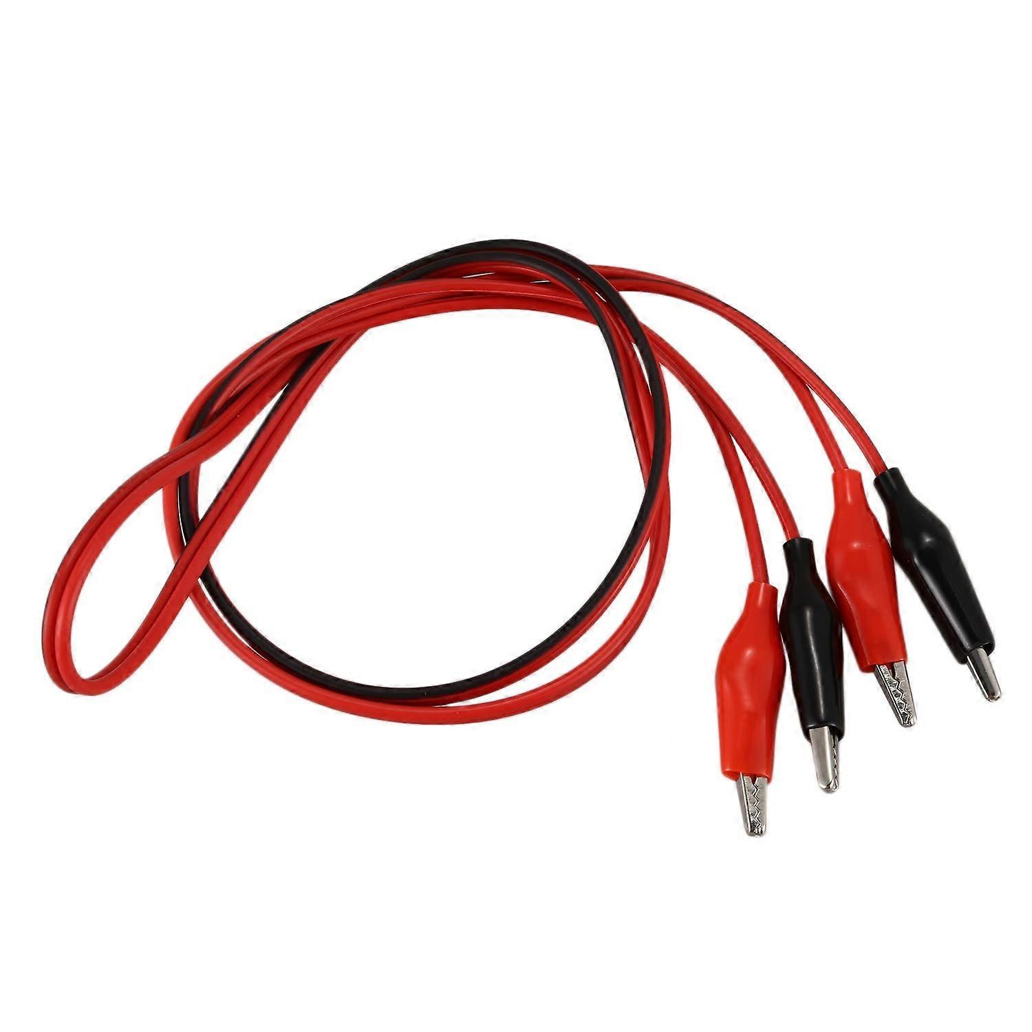 1M Double End Crocodile Clamp Test Lead Jumper Cable for Multimeters, Oscilloscopes, and Solar Panel Connections