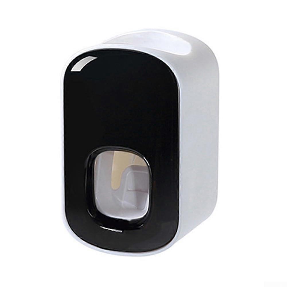 TimeSaving Toothpaste Dispenser with Wall Mount, Easy and Effortless (Black)