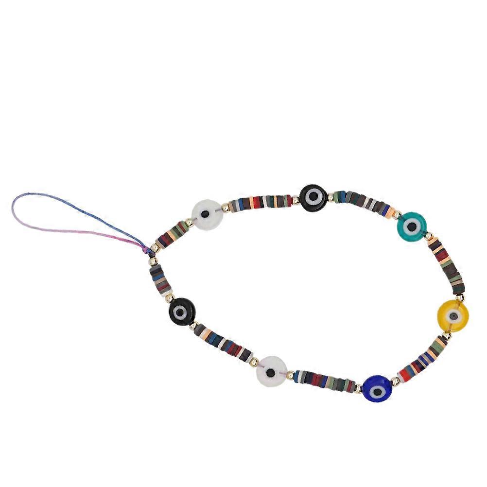 Chic Lightweight Mobile Phone Pendant Rope with Evil Eye Design, Detachable Strap for Office, School, and Travel – Random Color