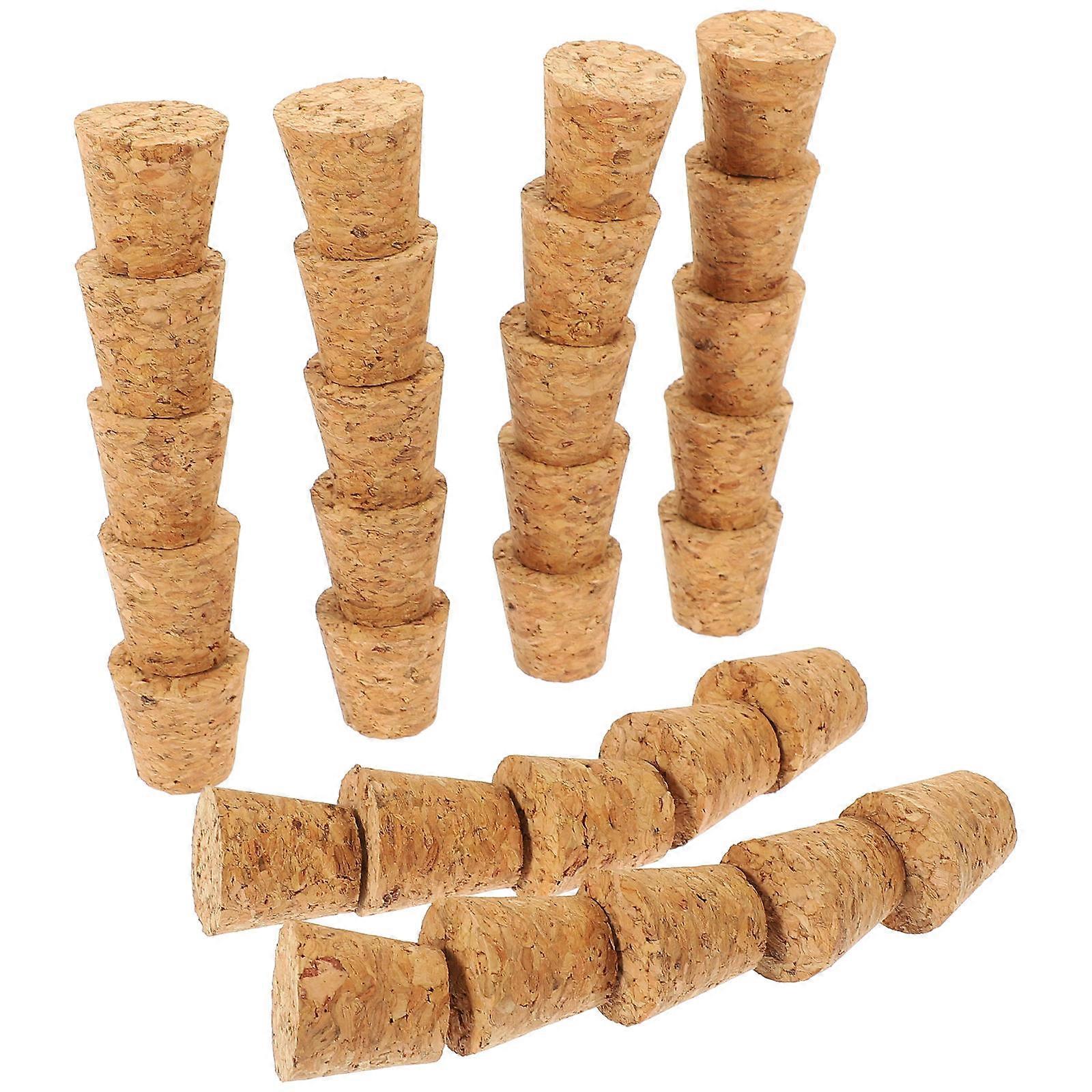 Plastic Cork Stoppers for Bottles Light Brown Ensuring Sealed Environment 30pcs