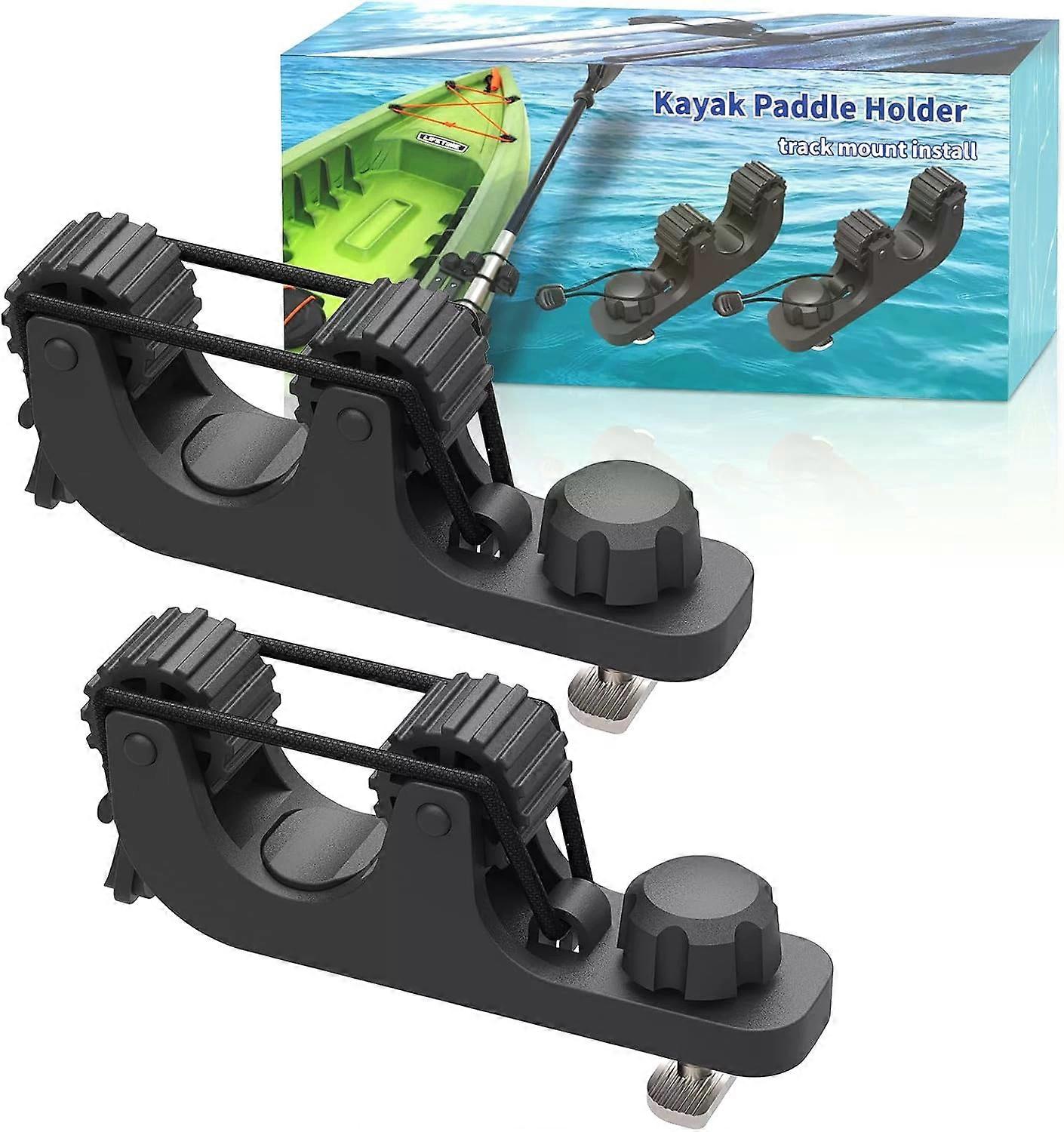 2Pcs Kayak Paddle Holder, Space-Saving Kayak Track Accessory for Fishing Net, Fishing Poles Storage