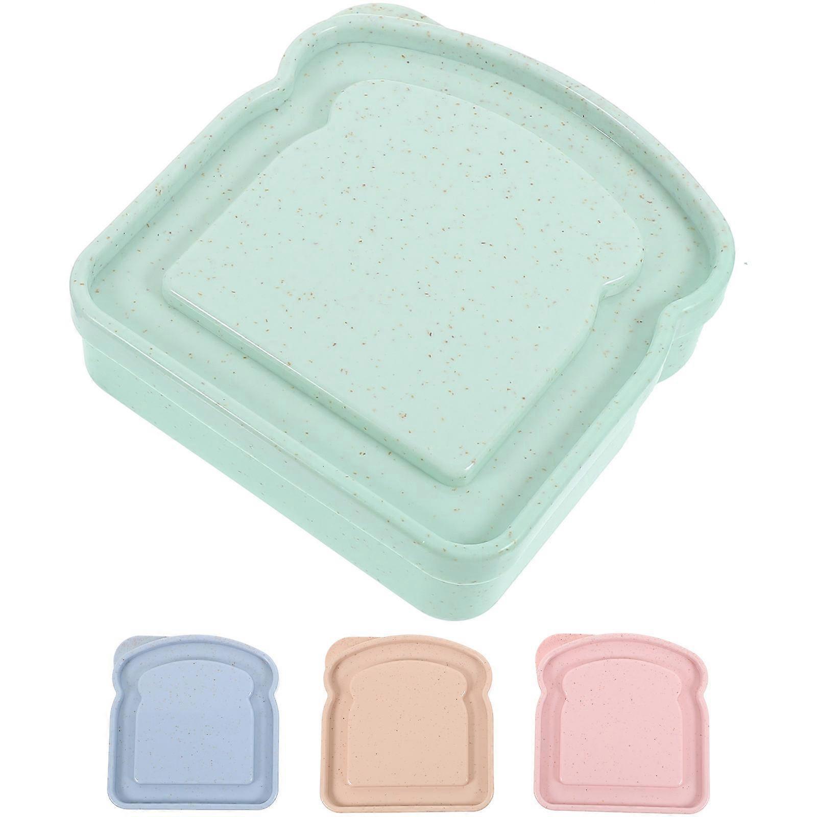 4pcs Sandwich Storage Cases Toast Case with Lid Portable Container