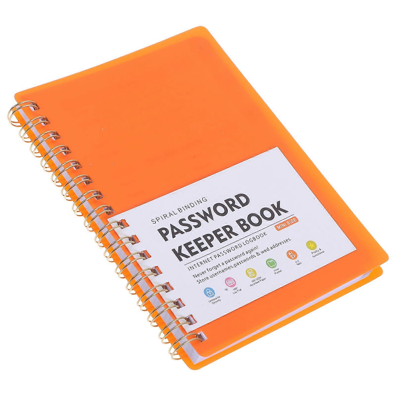 Website Address Recording Password Management Notebook Rectangular Style For Office Use Paper Material Quick Indexing 5.9×4.3×0.6In 1Pack