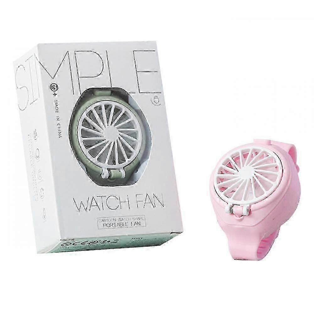 USB Mini Charging Watch Fan, Pink
