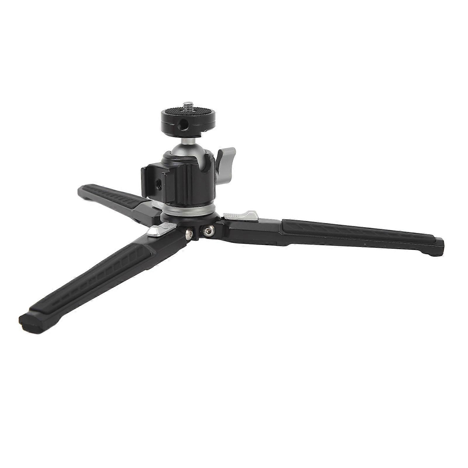 Tabletop Tripod 360° Rotating Ball Head 4kg Load Capacity 1/4 Inch Screws Anti Slip Aluminum Alloy Mini Phone Tripod for Camera Projectors