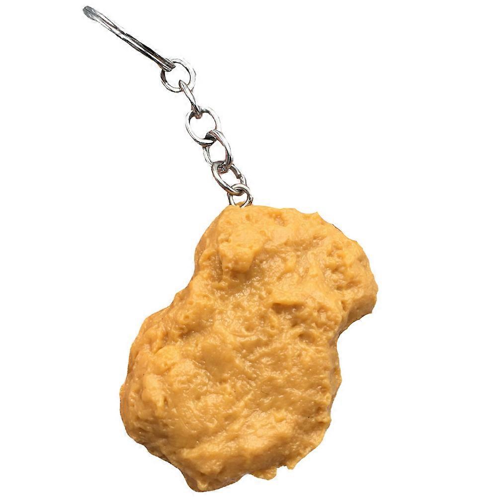 Fun Imitation Fried Chicken Keychain Pendant – Durable Unique Design Accessory for Bags, Great for Students and Pranks