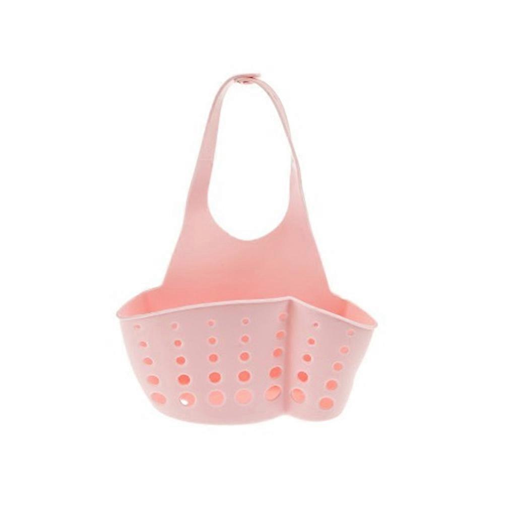 Kitchen Organizer Adjustable Snap Button Soap Shelf Wash Cloth Basket