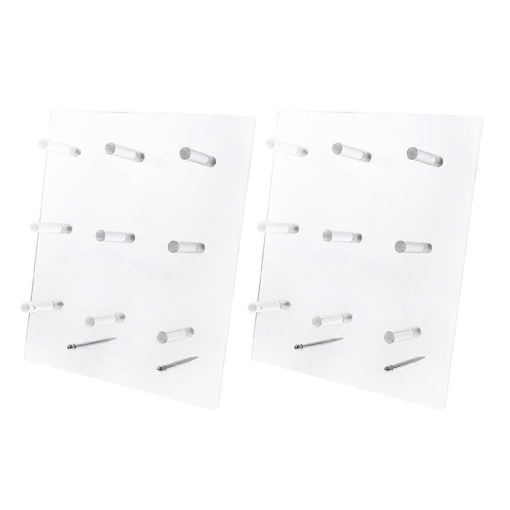 Présentoir à beignets en acrylique transparent (2pcs) Support réutilisable pour les mariages, les fêtes, les anniversaires, les douches nuptiales, les tables de desserts