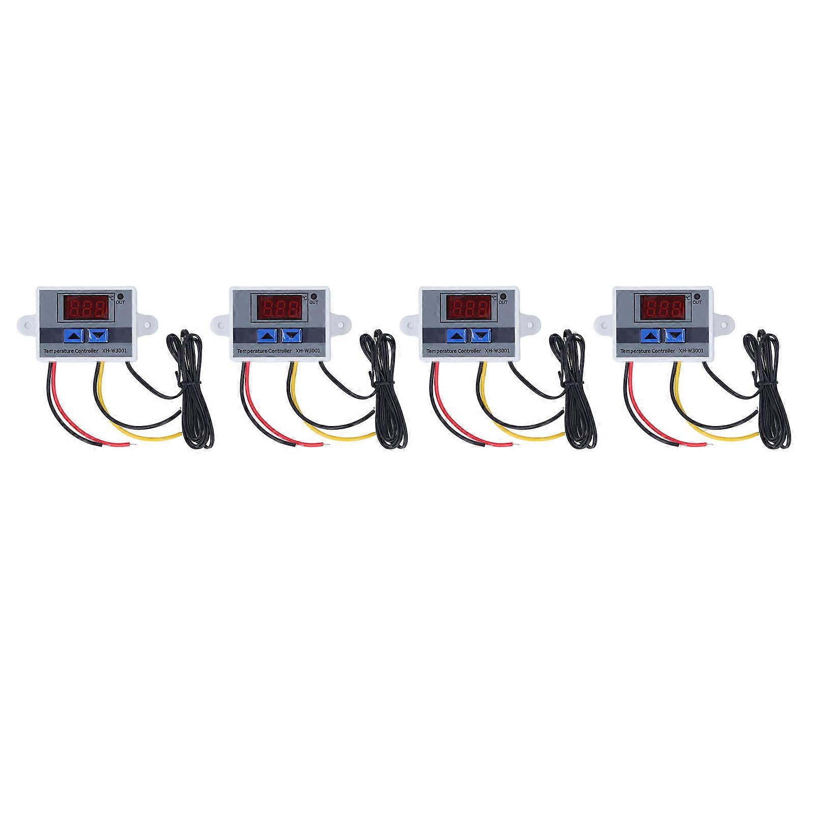 4Pcs Temperature Controller Digital Display Temp Regulator ‑50℃ to 110℃ 110‑ 1500W