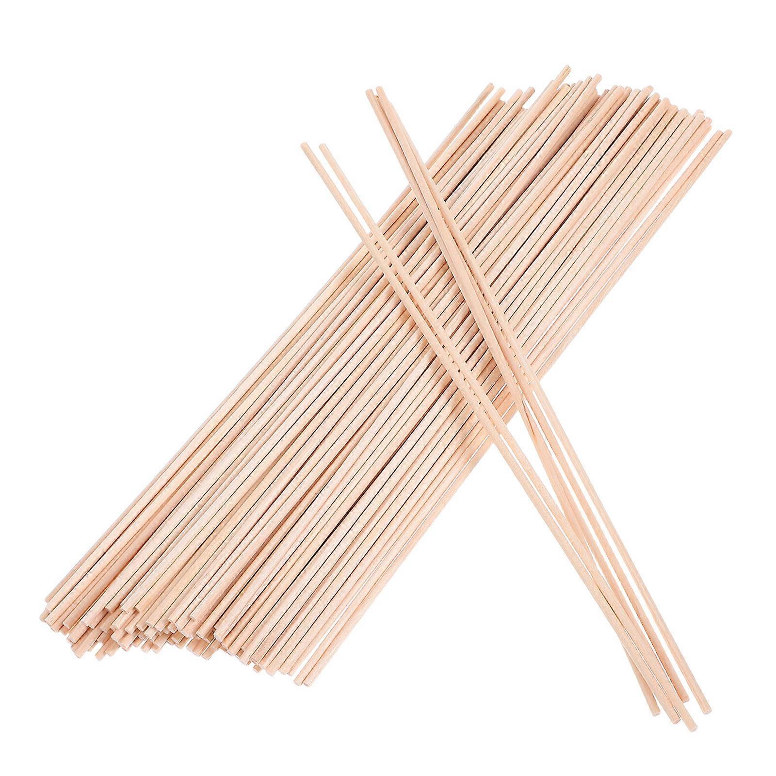 Ξύλινα μπαστούνια χειροτεχνίας, ατελείωτα, υλικά χειροτεχνίας για παιδιά, στρογγυλά 20x0.2x0.2cm, σετ 100 τεμαχίων