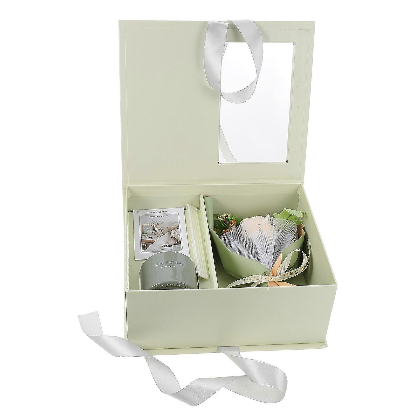 Valentine's Day Soap Bouquet Gift Set For Women With Delicate Design And Preserved Flowers Measuring 25x21cm 1Set