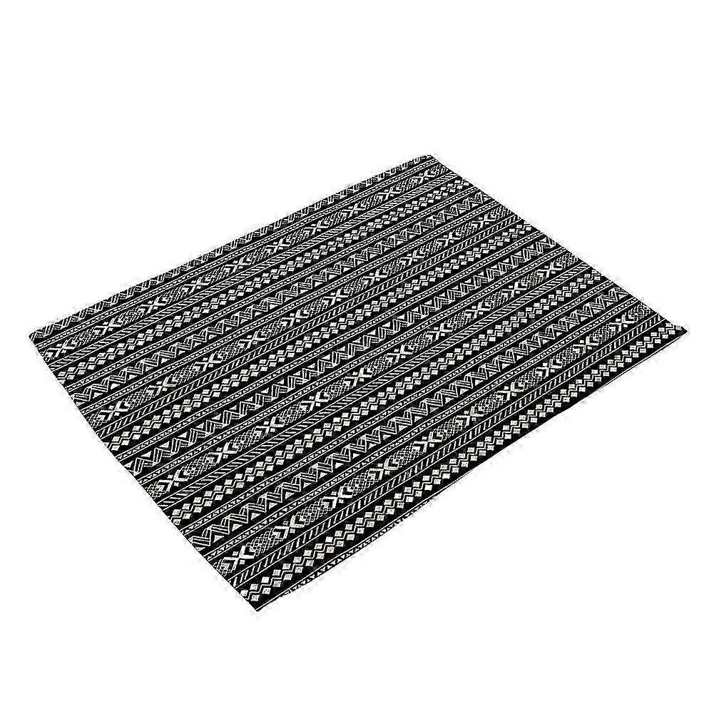 Geometric Pattern Print Anti-Slip Heat-Resistant Table Mat Set - Stylish Placemat & Bowl Plate Fork Protector (MG0041-4)