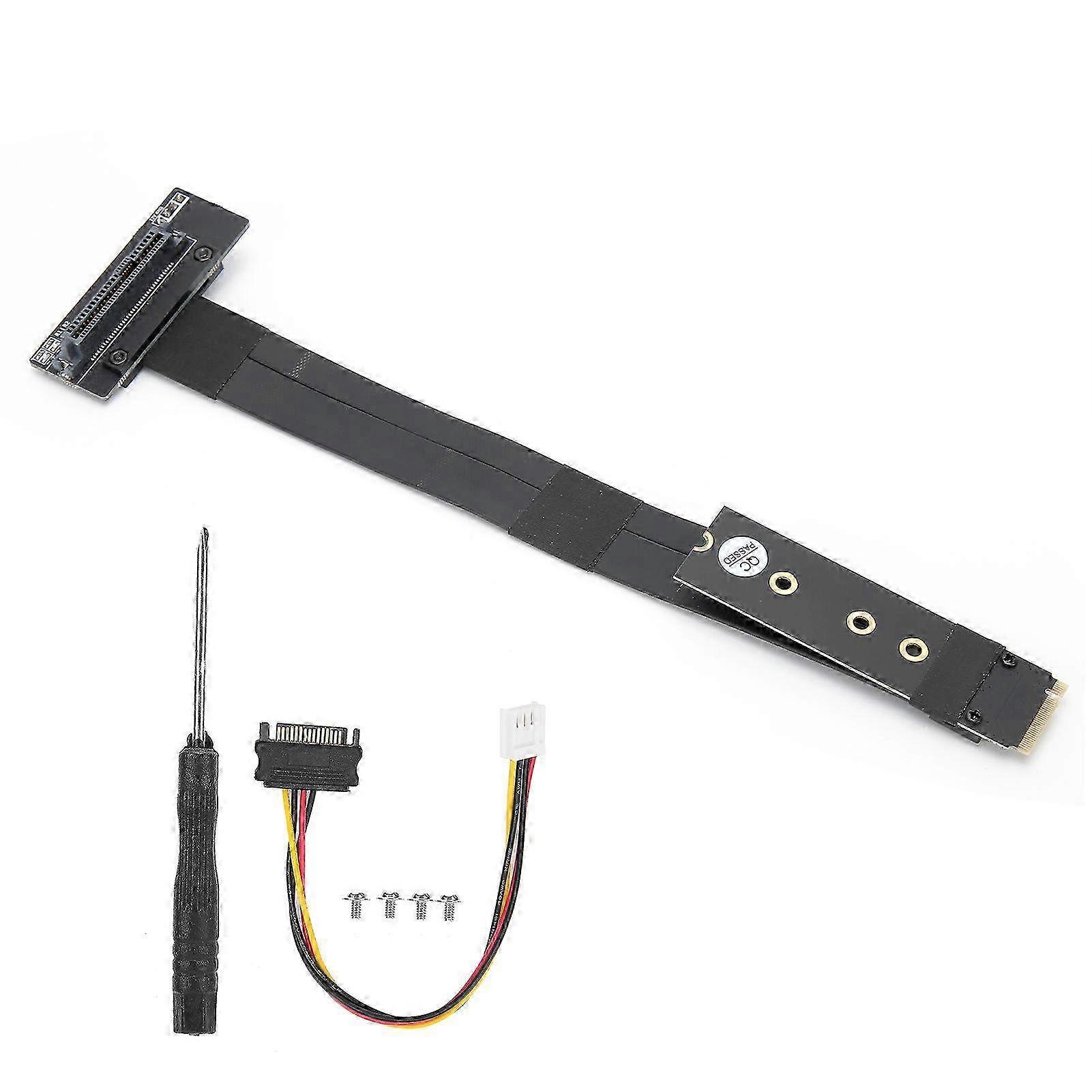 SFF-8639 to M.2 Key Riser Cable Extension Line - Flexible Ribbon Extender for Computer Accessories & Upgrades