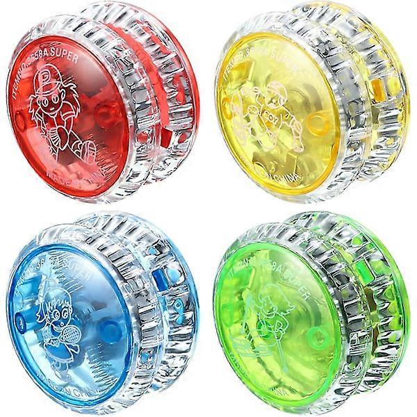 4 pcs Acsergery gift LED light beginner string trick ball for children plastic