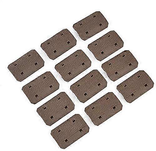 M12 Cover Plate Armrest Pad 12-Pack For M-LOK Railing Systems Brown