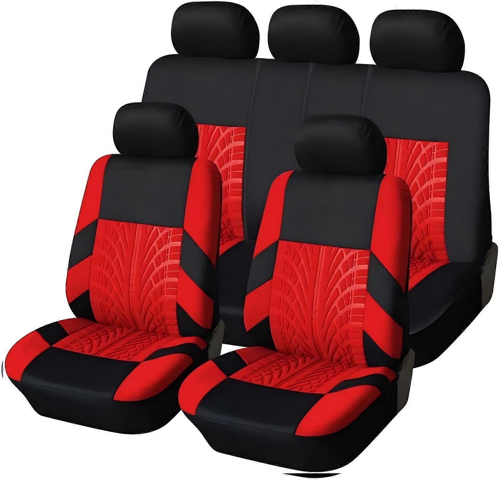 Car Seat Covers For Opel Combo, Commodore C, Corsa, Crossland X, Frontera 2000-2024 All-Weather, Easy-Clean, Red-Red
